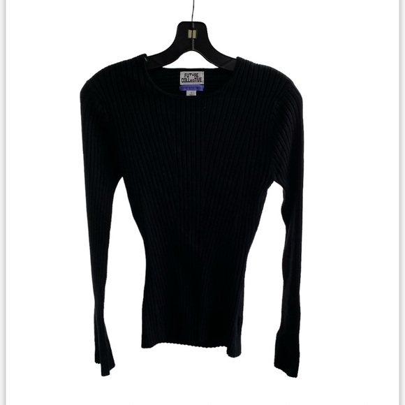 Future Collective Kahlana Barfield Brown party twisted back crewneck sweater - Picture 6 of 10